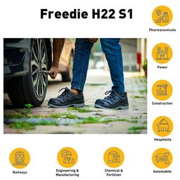 Mallcom Mens Freddie H22 Knitted Upper With Pu Direct Injected Dd Slip Resistant Sole Tpu Shock Absorber Industrial Sneakers, Ergonomic Design, Composite Toe Cap, Bis Certified (Numeric_9) image 3