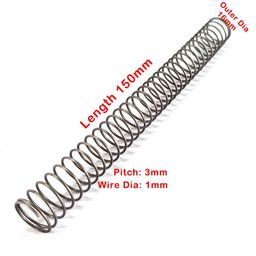 GENERASIS - Compression Spring 16mm Outer Diameter And 150mm Length, 3mm pitch, 1mm Wire Compression Spring, Diy Prroject (PACK OF 2) image 2