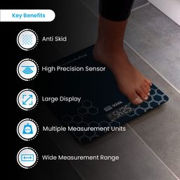TATA 1MG Digital Weighing Scale, Premium Weighing Machine for Precise Measurement (Verified and Stamped by Legal Metrology of India)(Pack of 1), Black image 3