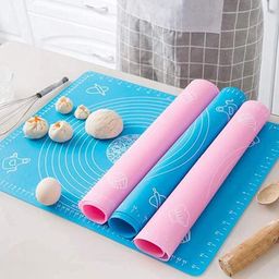 primesky PRIMESKY® Silicon Roti mat Non-Stick Silicone Reusable Pastry Fondant Dough Roti Chapati Rolling Baking Sheet Mat with Measurements 50 * 40 cm (Multicolor) image 3