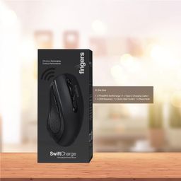Fingers SwiftCharge Wireless Rechargeable PC Mouse (2.4 GHz Wireless, Advanced Optical Technology, 1600 DPI, Ambidextrous, Plug-n-Play) image 5