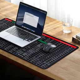 Zinnia Shortcut Keyboard Mat, Anti-Slip Computers Keyboard Shortcut Key Mouse Pad for Laptop, Soft & Smooth Moving Surface Keyboard Mouse Pad for Gaming image 3