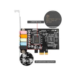 homgee PCI-E Sound Card CMI8738 5.1 Channel PCI-E Desktop Computer Sound Card Support 6-Channel Stereo Surround Output o Sound Card image 5