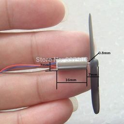 generic SP DC 3.7V 716 7x16mm Micro Coreless Motor with Propeller High-Speed Mini Drones (4 Motors + 4 Propellers), Metal image 3