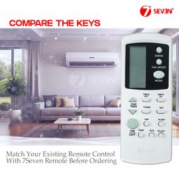 7-seven 7SEVEN® Compatible for Whirlpool Neocool 3S Copr Series Ac Remote 1 1.5 Ton Split Air Conditioner Only 2020 Year Model 210 and Match Key by Key Functionality of Existing Remotes for Compatibility image 2