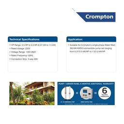 Crompton ARMOR1.5-DSU Single Phase Control Panel 1.5 HP image 3