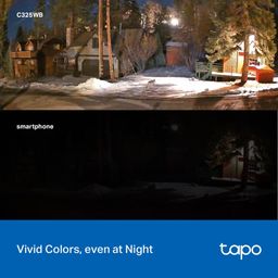 TP-Link Tapo C325WB 2K QHD Outdoor Security Wi-Fi Camera, IP66 Weatherproof, Motion Detection, 1/1.79''Large Sensor,4MP, Color Pro Night Vision, Cloud&SD Card Storage, Works with Alexa&Google Home image 3