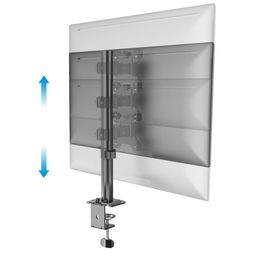 Rife Single Monitor Mount for 13-32 Inch Computer Screens, Improved LCD/LED Monitor Riser, Height/Angle Adjustable Single Desk Mount Stand, Holds up to 17.6lbs, Black image 3