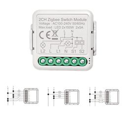 Generic Zigbee Smart Switch Module 2-Way APP Remote Control Voice Control Timing Group Sharing Compatible with Alexa Echo for Home Office' image 3