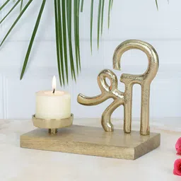 Maison Modern Gold-Toned Shree Festive Candle Holder-picture-10