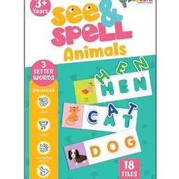 Popcorn Games & Puzzles See and Spell Animals 3 Letters Word English - Multicolour-4