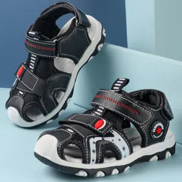 Cute Walk by Babyhug Slip On Sandals with Velcro Closure - Black-picture-14