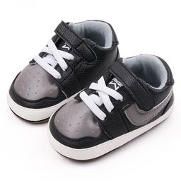 KIDLINGSS Lace Design Velcro Closure Booties - Black & Grey-image-46