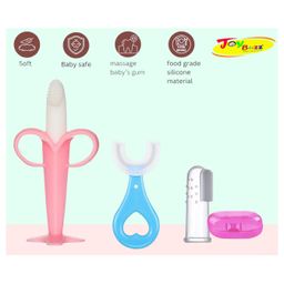 Joy Buzz Silicone Toothbrushes Pack Of 3 - Pink & Blue-image-93