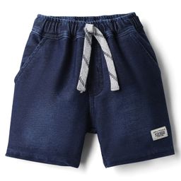 Simply Premium Denim Knee Length Washed Shorts - Navy Blue-image-87