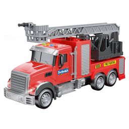 YAMAMA 1:14 Scale Fire Fighter Rescue Truck Toys For Kids With Lights And Music Friction Powered Truck Toy Fun Entertainment Kids Toys - Multicolor-22