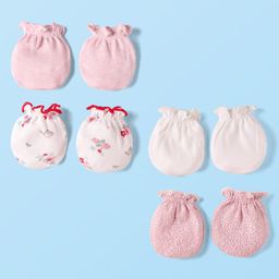 Ben Benny Interlock Knit Mittens With Floral Print Pack of 4 - Multicolor-picture-12