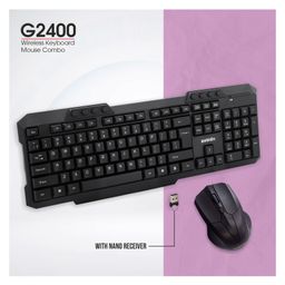 Zebion G2400 Wireless Keyboard Mouse Combo - Black image 2