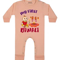 Arvesa My First Diwali Printed Bodysuit-image-63