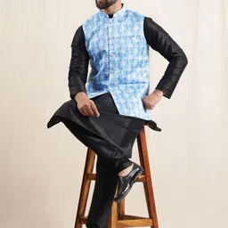 Anouk Geometric Printed Nehru Jacket image 2
