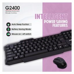 Zebion G2400 Wireless Keyboard Mouse Combo - Black image 4