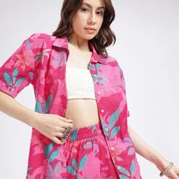 glitchez Tropical PrintedRelaxed Fit Shirt & Shorts Co-Ords-picture-38
