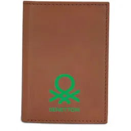 United Colors of Benetton Toledo Tan Leather Solid Bi-Fold Wallet-11