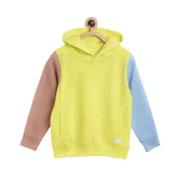 Cherry Crumble By Nitt Hyman Kids Yellow Solid Hoodie With Face Mask-picture-46