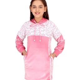 Cutecumber Kids Pink Printed Dress-image-56