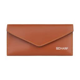SCHARF Tan Solid Bi-Fold Wallet for Women-46