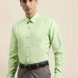Sojanya Green Cotton Regular Fit Shirt-image-6