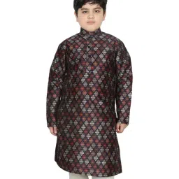 SG Yuvraj Kids Navy Printed Kurta-image-22