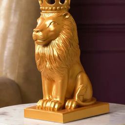 The Artment Gold Resin Nordic Minimalist Regal Lion-image-96