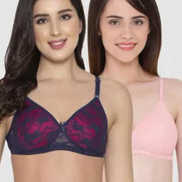 Clovia Multicolor Lace Bra (Pack of 2)-image-50