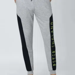 Peter England Grey Cotton Regular Fit Printed Joggers-picture-18