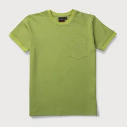 Gini & Jony Boys Green Cotton Regular Fit T-Shirt-image-70