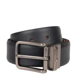 Tommy Hilfiger Black & Tan Leather Reversible Belt for Men-image-92
