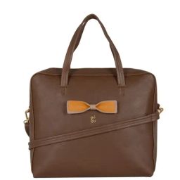 Baggit Brown Solid Medium Handbag-image-85