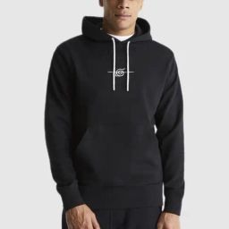 celio* Black Cotton Regular Fit Hooded Sweatshirt-image-25