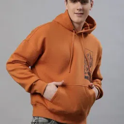 Free Authority Orange Loose Fit Dragon Ball Z Printed Hooded Sweatshirt-picture-46