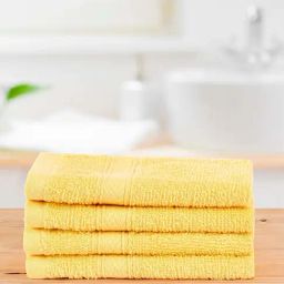 Layers Firenze Yellow 410 GSM Cotton Face Towels - Set of 4-26