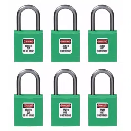 BRADY Lockout Padlock Keyed Different Nylon Compact Body Size Aluminum Std Green, 39N191-picture-24