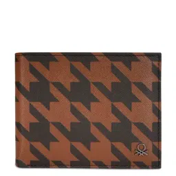 United Colors of Benetton Colier Brown Leather Printed Bi-Fold Wallet-23