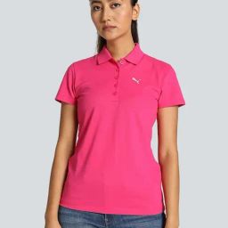 Puma Puma Pink Cotton Plain T-shirt-picture-32