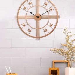 CHRONIKLE Round Copper Rose Gold Iron Wall Clock-picture-34