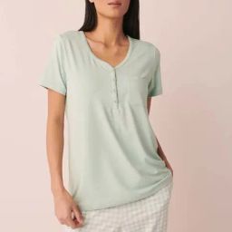 La Vie En Rose Green V Neck T-Shirt-image-46