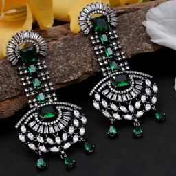 Karatcart Green Drop Earrings for Women-45