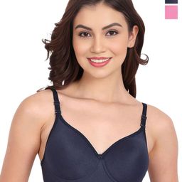 Liigne Pack Of 2 Lightly Padded Non-Wired Full Coverage Bra-9