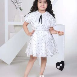 Peppermint Girls White Printed Dress-picture-0