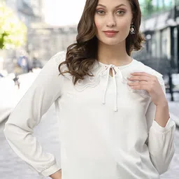 STYLECAST X KASSUALLY Tie-Up Neck Lace Top-picture-48